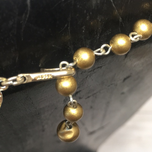 necklace vintage beaded style marked Japan gold multi strand - Picture 7 of 13